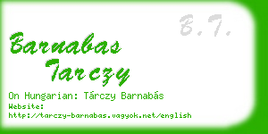 barnabas tarczy business card