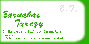 barnabas tarczy business card